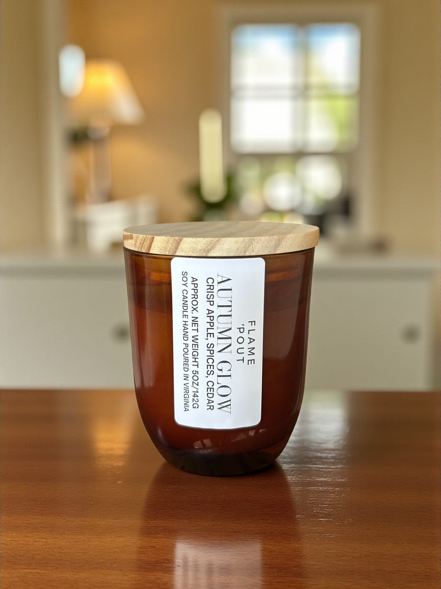 Autumn Glow Candle – Warm Spiced Woods & Cozy Ambiance 🍁🔥
