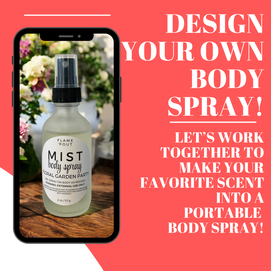 Custom Body Spray – 2oz Glass Bottle | Personalized Fragrance for On-the-Go Freshness
