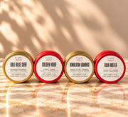 Mini Edit Candle Gift Set – 4-Pack of 3oz Soy Candles-Agave No. 7 – Agave, teakwood, warm amber,, Agave No. 7 – Agave, teakwood, warm amber, Himalayan Bamboo – Green, fresh, earthy, Rain Water – Clean, ozonic, and uplifting