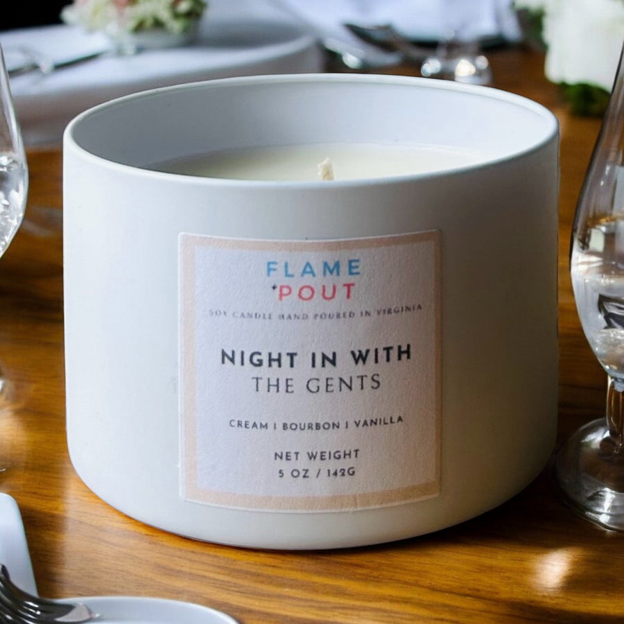Night in with the Gents - Cream, Bourbon, Vanilla Candle