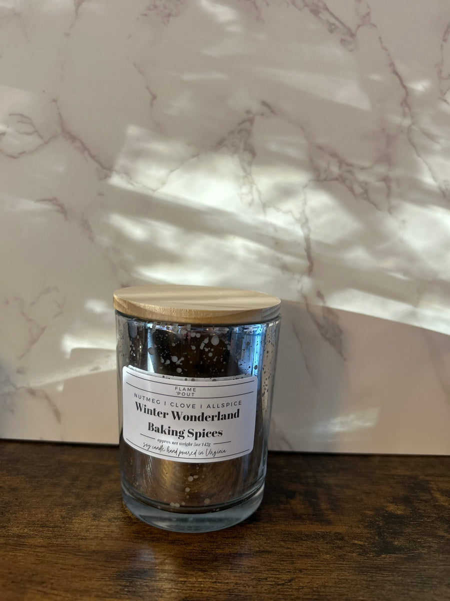 Winter Wonderland Baking Spices Candle | Nutmeg, Clove & Allspice Scent for Cozy Holiday Vibes