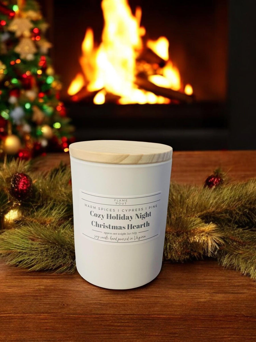 Cozy Holiday Night Christmas Hearth Candle | Spices, Cypress & Pine Scent