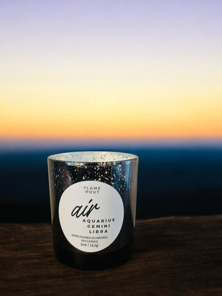 Air - Aquarius, Gemini, Libra Zodiac Sign Candle | Refreshing Rain & Ethereal Aldehyde Scent