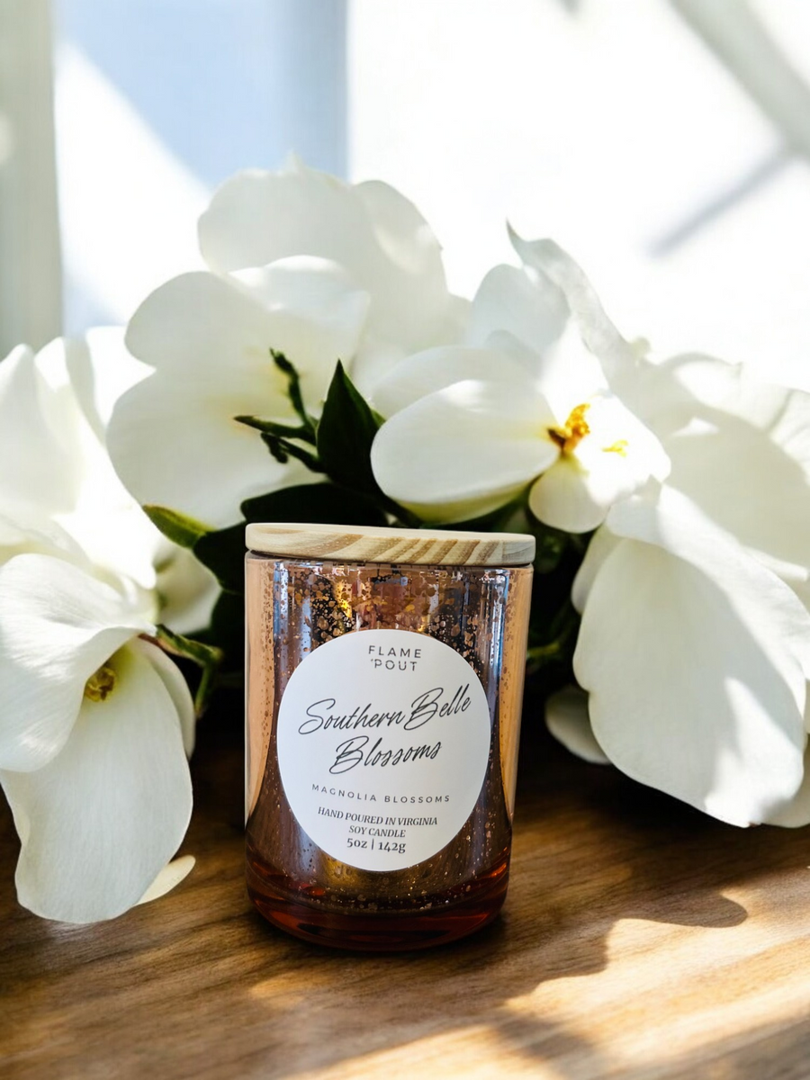 Southern Belle Blossoms Candle – Magnolia and Rose Scented Spring Candle
