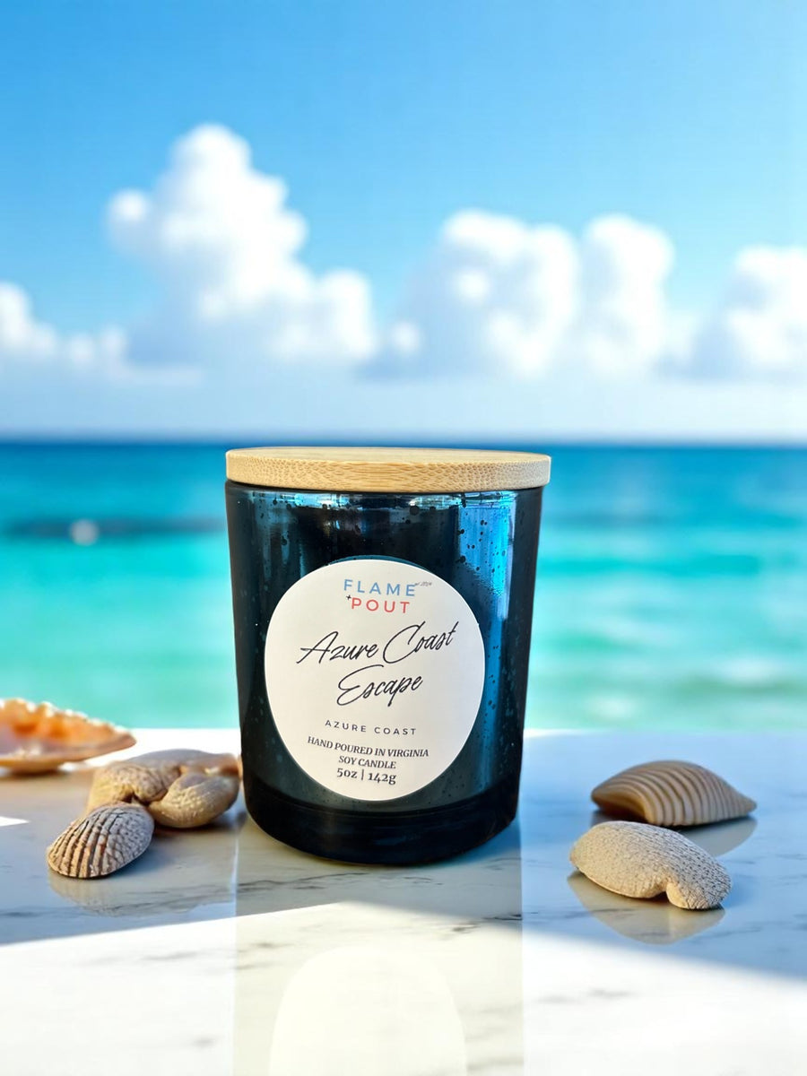Azure Coast Candle – Luxurious Coastal Soy Candle with Neroli, Driftwood, and Sea Breeze