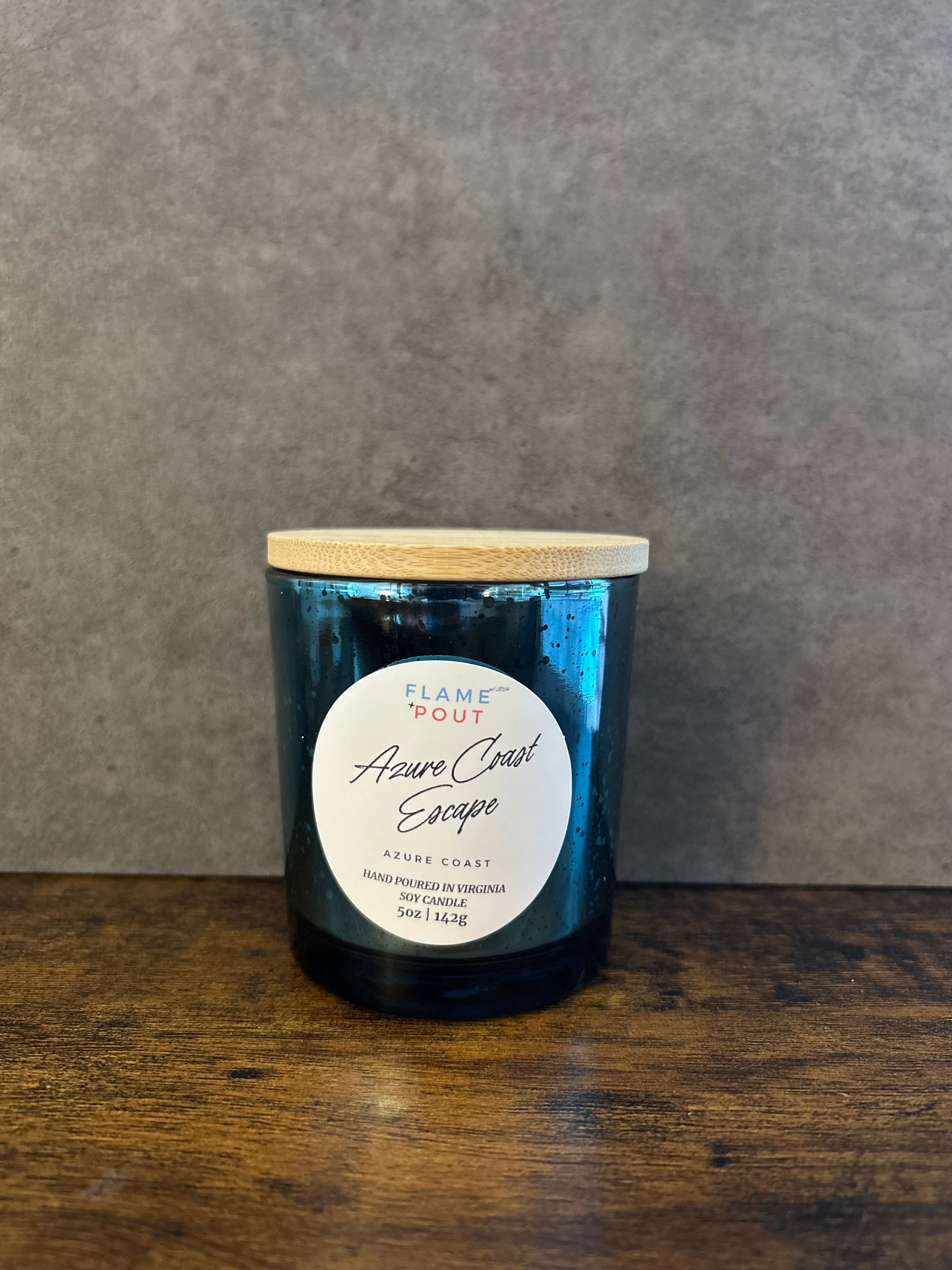 Azure Coast Candle – Luxurious Coastal Soy Candle with Neroli, Driftwood, and Sea Breeze