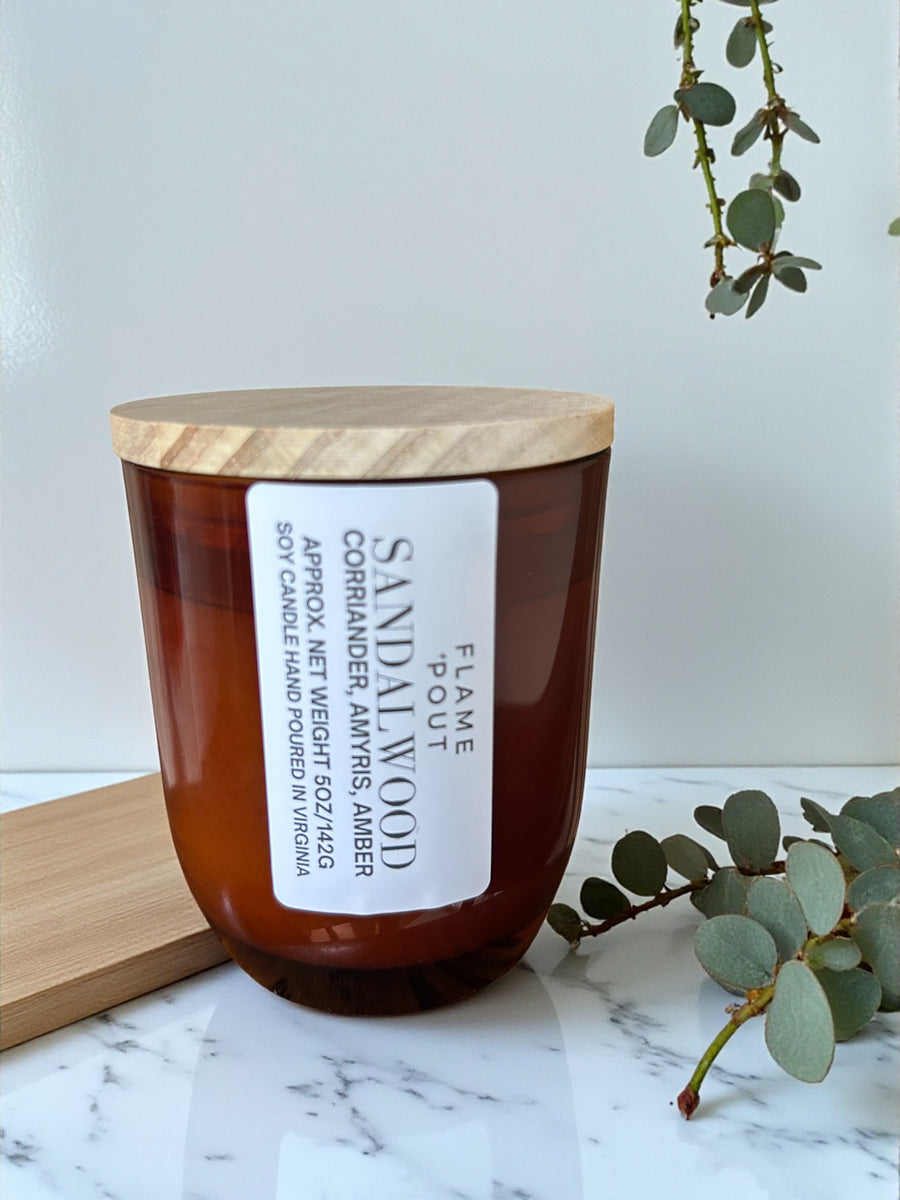 Sandalwood Candle – Earthy, Warm & Refined 🌲🕯️