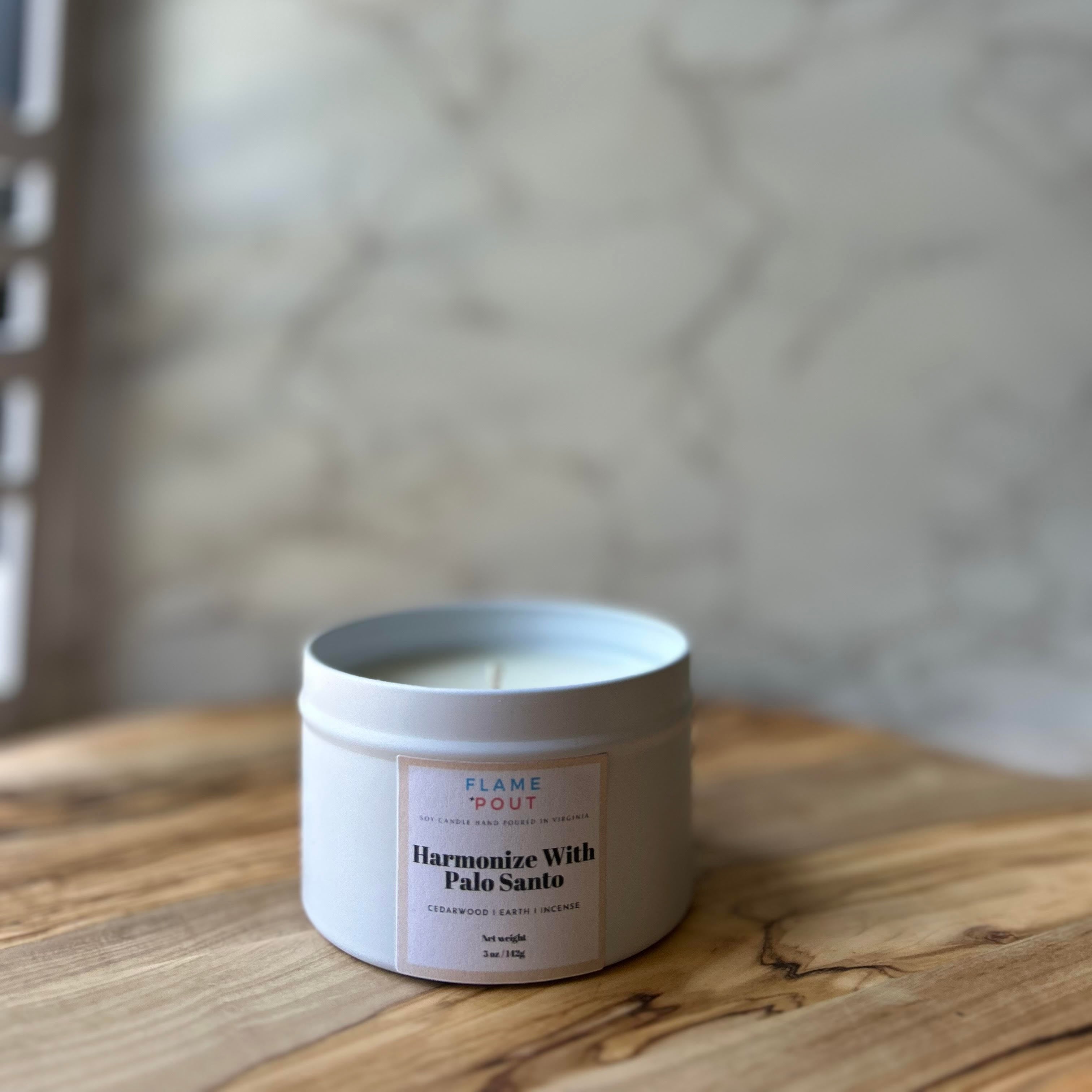 Harmonize With Palo Santo - Cedar, Earth, Incense Candle