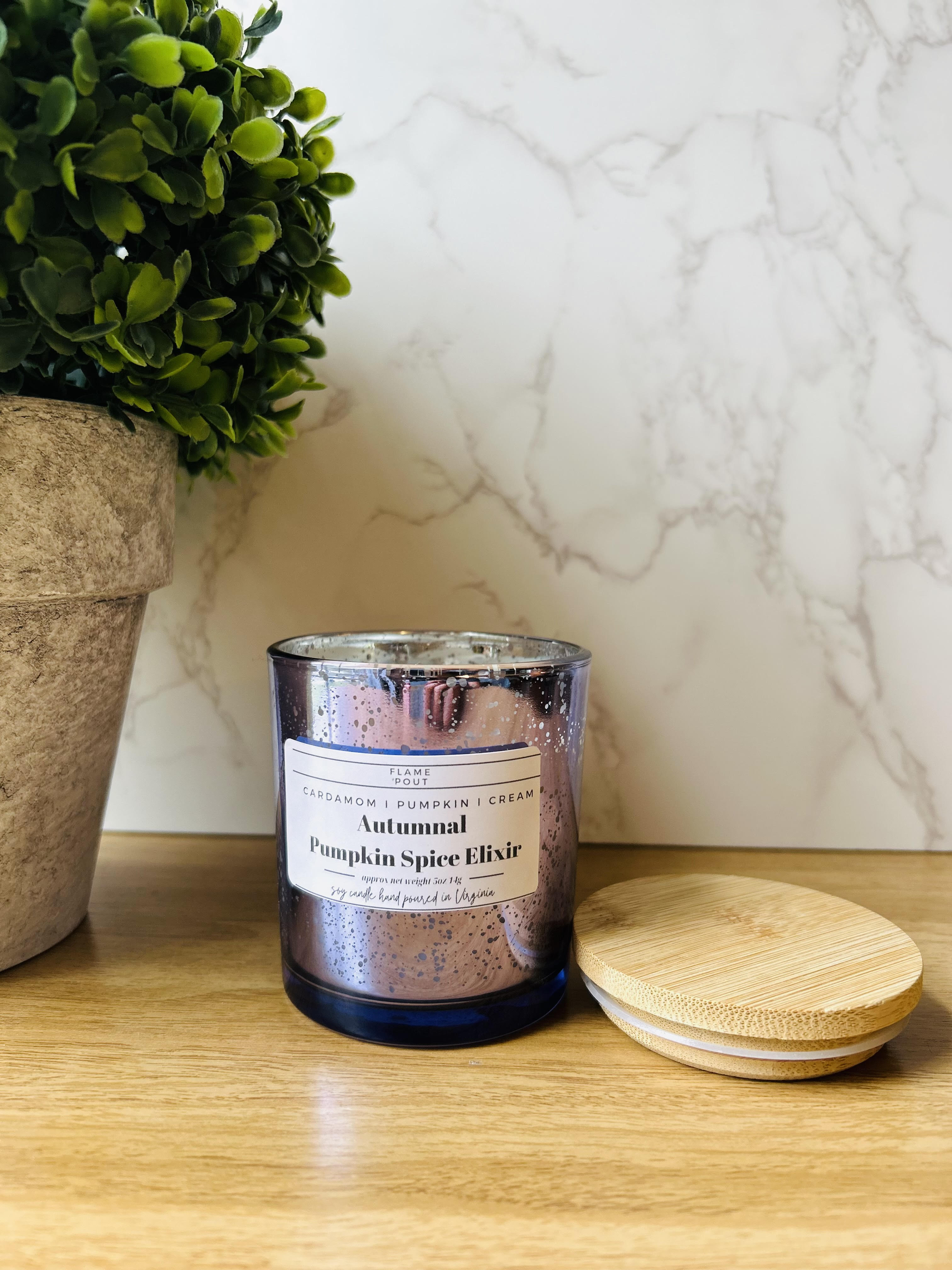 Autumnal Pumpkin Spice Elixir - Cardamom, Pumpkin, Cream Candle