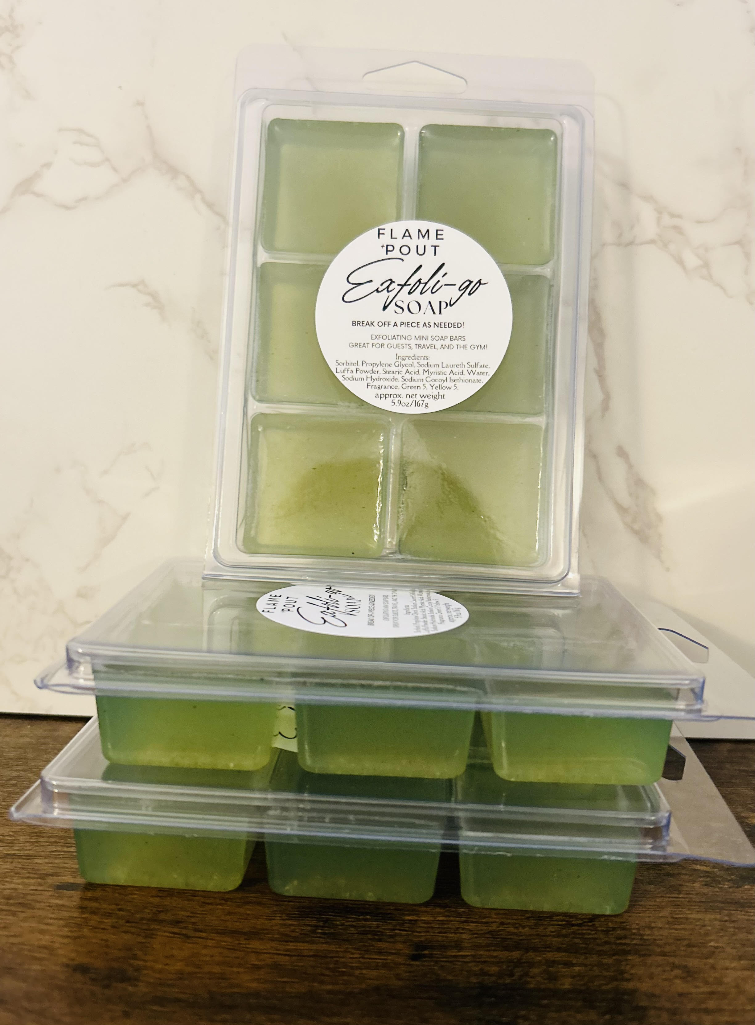 Exfoli-go Soap | Luffa Powder | Jade Citrus Mint Scent | Exfoliating & Hydrating